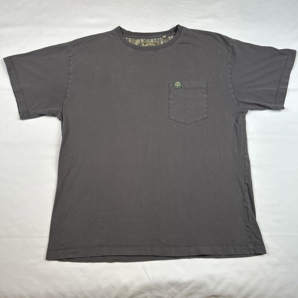 Vintage Mossy Oak Companions T Shirt Men's Sz XL Gray 100% Cotton Camo Tree Logo